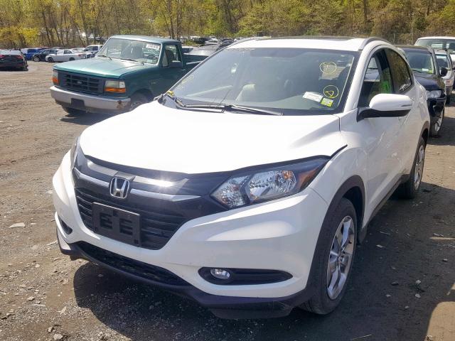 3CZRU6H72HM726378 - 2017 HONDA HR-V EXL WHITE photo 2