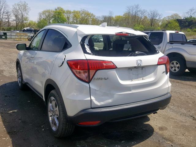 3CZRU6H72HM726378 - 2017 HONDA HR-V EXL WHITE photo 3