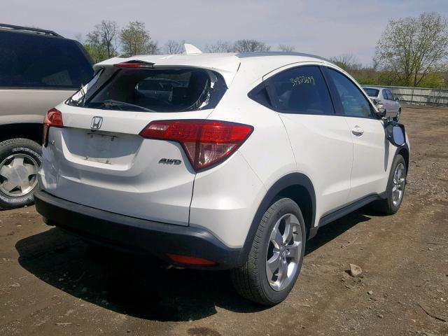 3CZRU6H72HM726378 - 2017 HONDA HR-V EXL WHITE photo 4