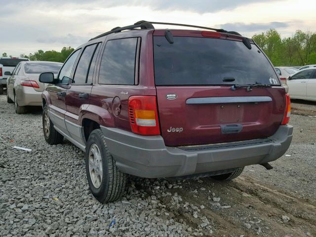 1J4GW48S9YC154270 - 2000 JEEP GRAND CHER MAROON photo 3