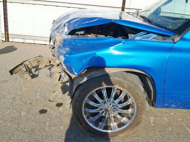 1B7GL2AX11S120876 - 2001 DODGE DAKOTA QUA BLUE photo 9