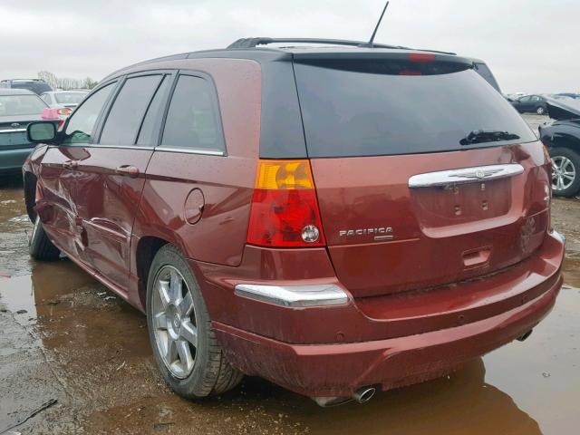 2A8GM78X97R142868 - 2007 CHRYSLER PACIFICA L MAROON photo 3