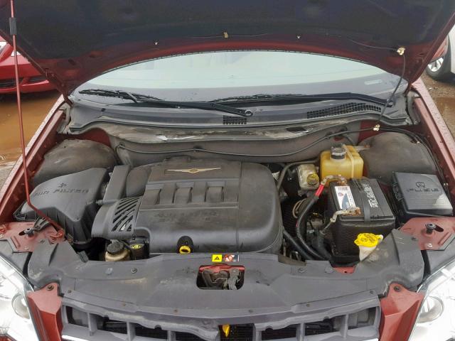 2A8GM78X97R142868 - 2007 CHRYSLER PACIFICA L MAROON photo 7