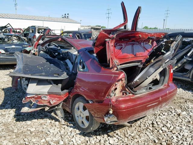 1FAHP34N36W194413 - 2006 FORD FOCUS ZX4 MAROON photo 3