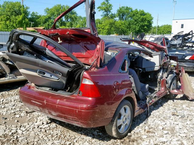 1FAHP34N36W194413 - 2006 FORD FOCUS ZX4 MAROON photo 4