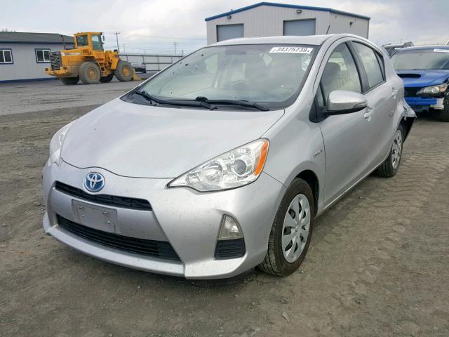 JTDKDTB35C1519596 - 2012 TOYOTA PRIUS C SILVER photo 2