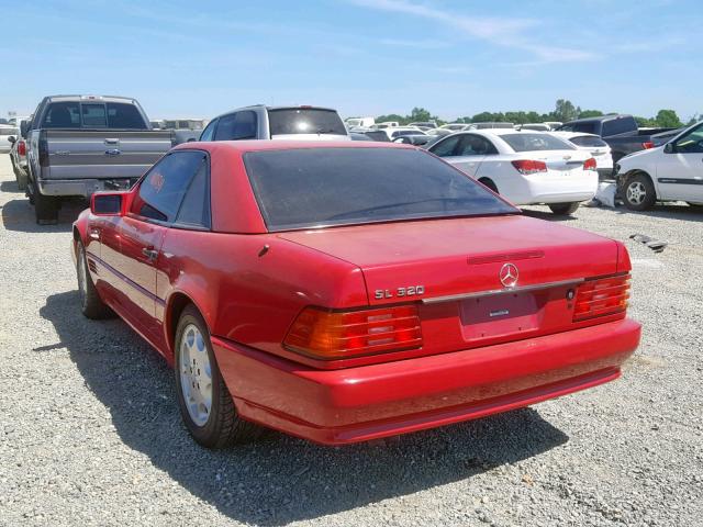 WDBFA63E6SF117548 - 1995 MERCEDES-BENZ SL 320 RED photo 3