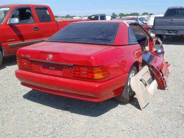 WDBFA63E6SF117548 - 1995 MERCEDES-BENZ SL 320 RED photo 4