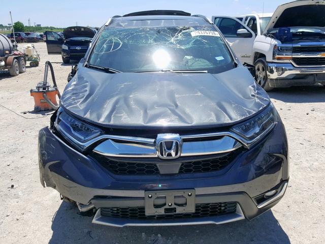 7FARW1H92JE054700 - 2018 HONDA CR-V TOURI CHARCOAL photo 9