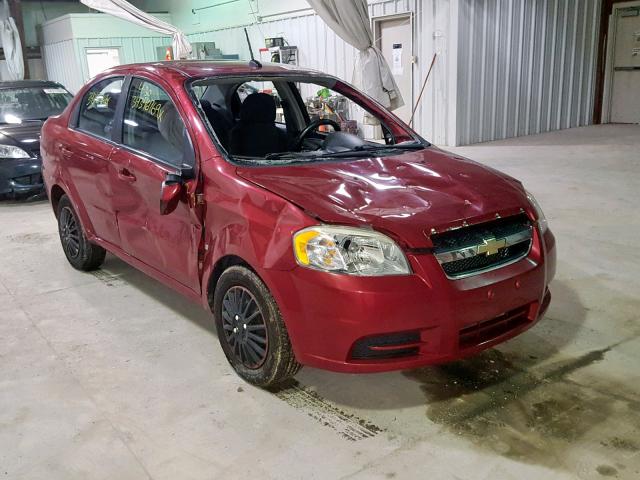 KL1TD56E59B345082 - 2009 CHEVROLET AVEO LS RED photo 1