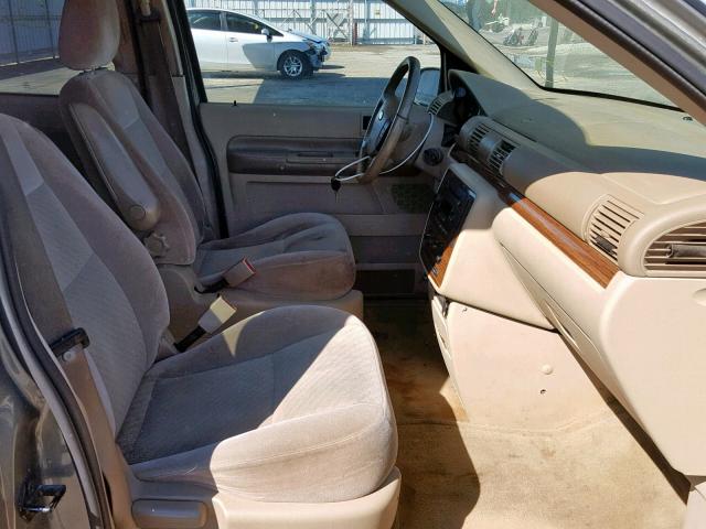 2FMZA52205BA92731 - 2005 FORD FREESTAR S GRAY photo 5