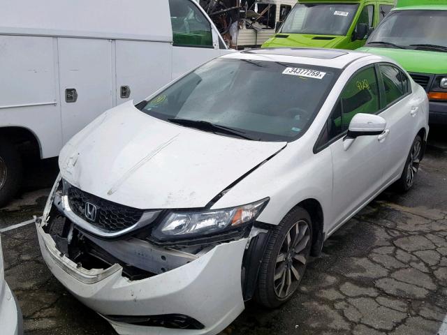 19XFB2F94EE250572 - 2014 HONDA CIVIC EXL WHITE photo 2