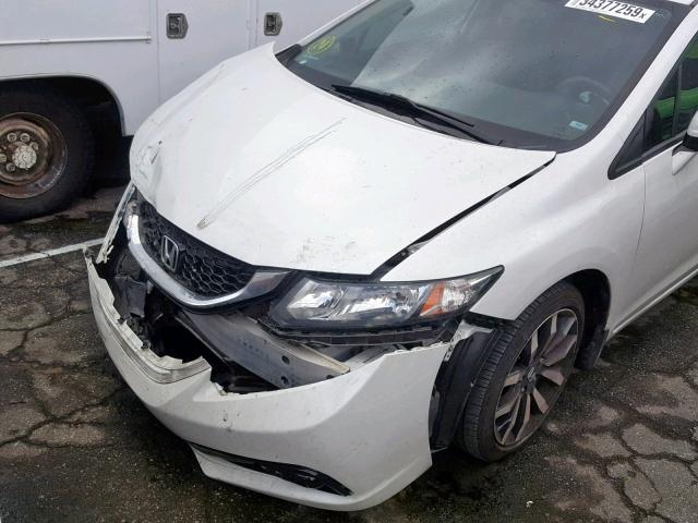 19XFB2F94EE250572 - 2014 HONDA CIVIC EXL WHITE photo 9