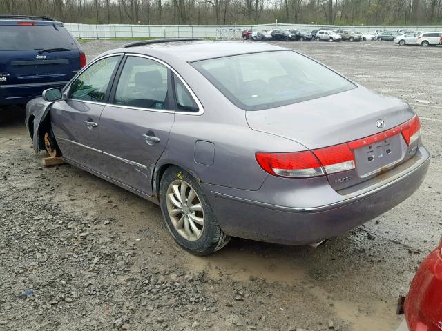 KMHFC46F56A126650 - 2006 HYUNDAI AZERA SE GRAY photo 3