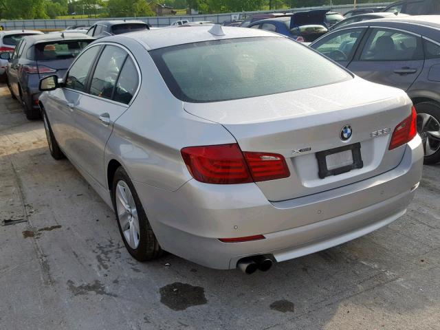 WBAXH5C5XDD113915 - 2013 BMW 528 XI SILVER photo 3