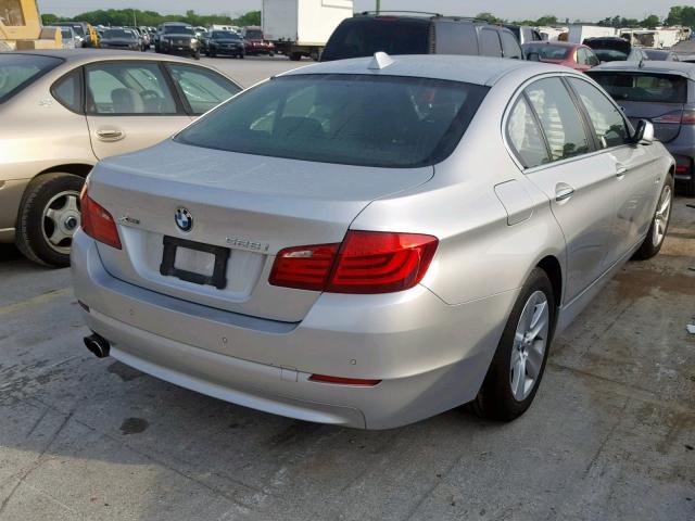 WBAXH5C5XDD113915 - 2013 BMW 528 XI SILVER photo 4