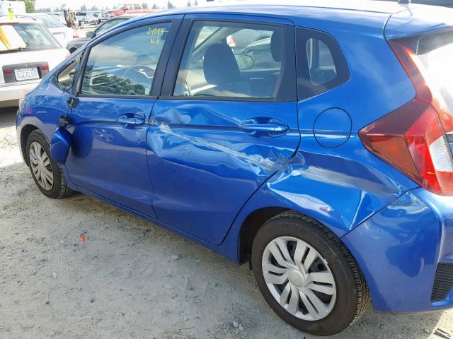 JHMGK5H53GS006863 - 2016 HONDA FIT LX BLUE photo 9