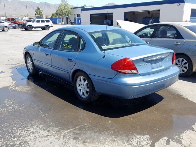 1FAFP56U57A197156 - 2007 FORD TAURUS SEL BLUE photo 3