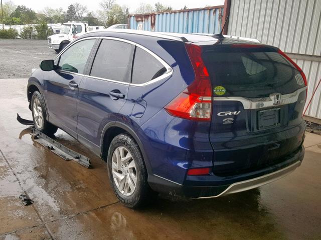 5J6RM4H75FL056098 - 2015 HONDA CR-V EXL BLUE photo 3