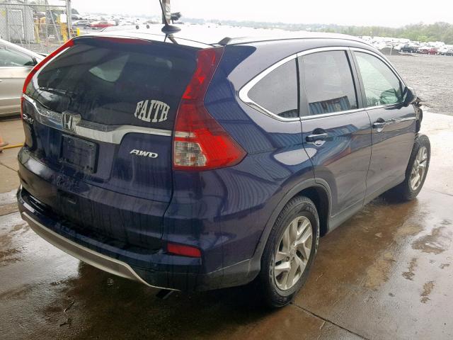 5J6RM4H75FL056098 - 2015 HONDA CR-V EXL BLUE photo 4