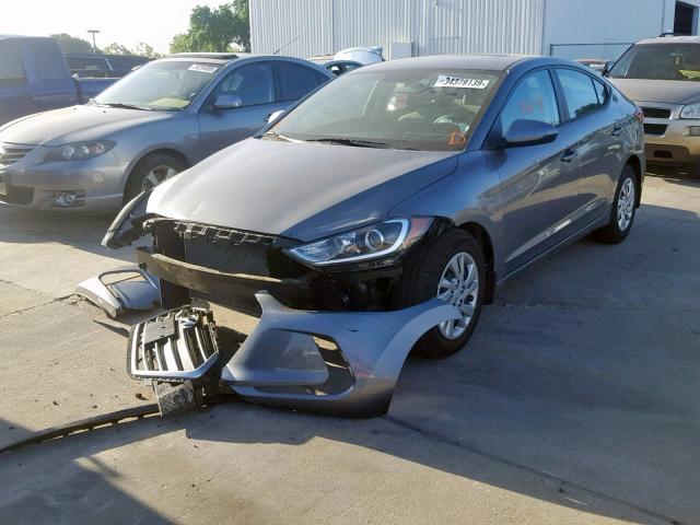 KMHD74LF7JU578283 - 2018 HYUNDAI ELANTRA SE CHARCOAL photo 2