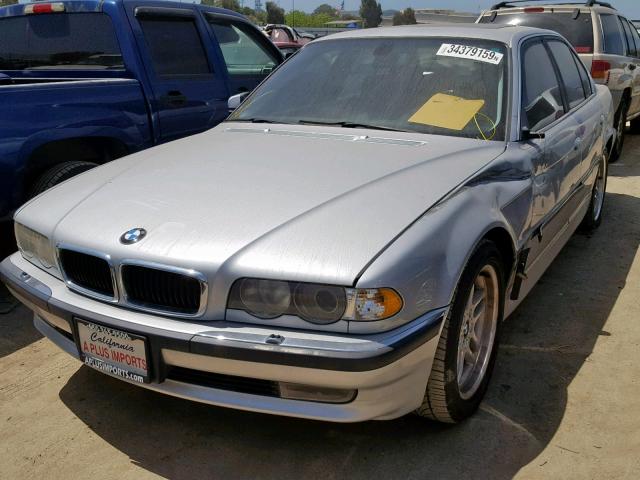 WBAGG83451DN83941 - 2001 BMW 740 I AUTO SILVER photo 2