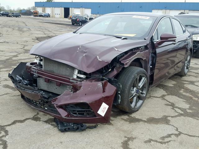 3FA6P0VP6HR353761 - 2017 FORD FUSION SPO MAROON photo 2