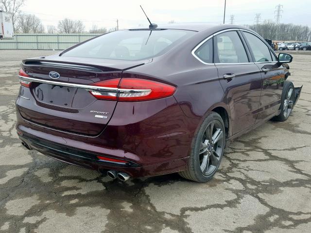 3FA6P0VP6HR353761 - 2017 FORD FUSION SPO MAROON photo 4