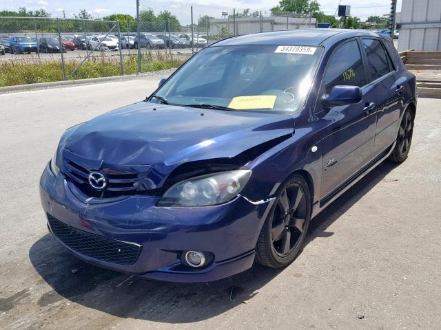 JM1BK143251248443 - 2005 MAZDA 3 HATCHBAC BLUE photo 2