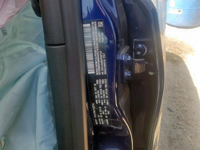 ZACCJAAB6JPG67747 - 2018 JEEP RENEGADE S ლურჯი ფოტო 10