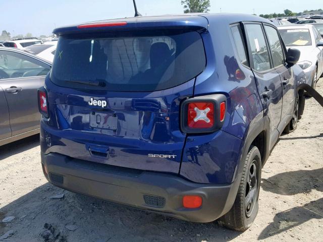 ZACCJAAB6JPG67747 - 2018 JEEP RENEGADE S ლურჯი ფოტო 4