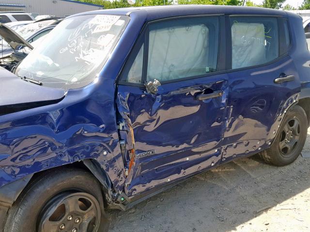 ZACCJAAB6JPG67747 - 2018 JEEP RENEGADE S ლურჯი ფოტო 9