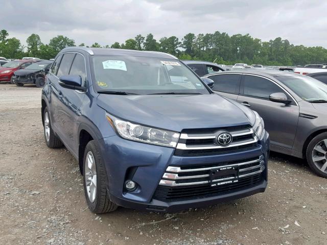 5TDYZRFH6KS316173 - 2019 TOYOTA HIGHLANDER BLUE photo 1