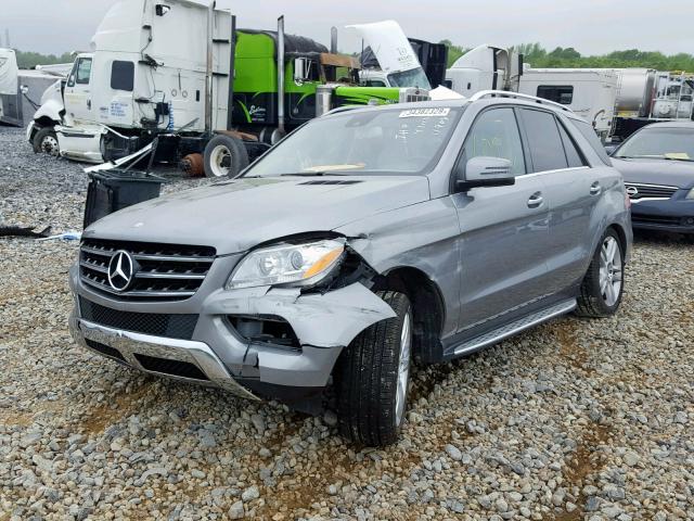 4JGDA5JB0EA410841 - 2014 MERCEDES-BENZ ML 350 SILVER photo 2