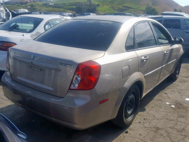 KL5JD56Z66K458673 - 2006 SUZUKI FORENZA TAN photo 4