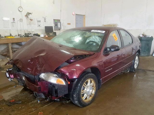 1C3EJ56H0WN304409 - 1998 CHRYSLER CIRRUS LXI MAROON photo 2