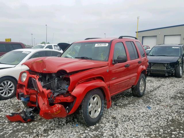 1J4GL58K24W190583 - 2004 JEEP LIBERTY LI RED photo 2