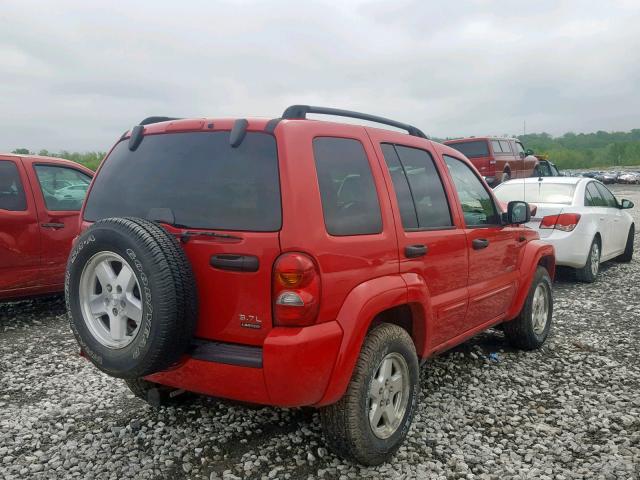 1J4GL58K24W190583 - 2004 JEEP LIBERTY LI RED photo 4