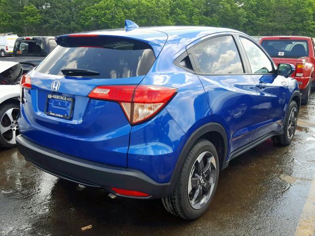 3CZRU5H53JM700435 - 2018 HONDA HR-V EX BLUE photo 4