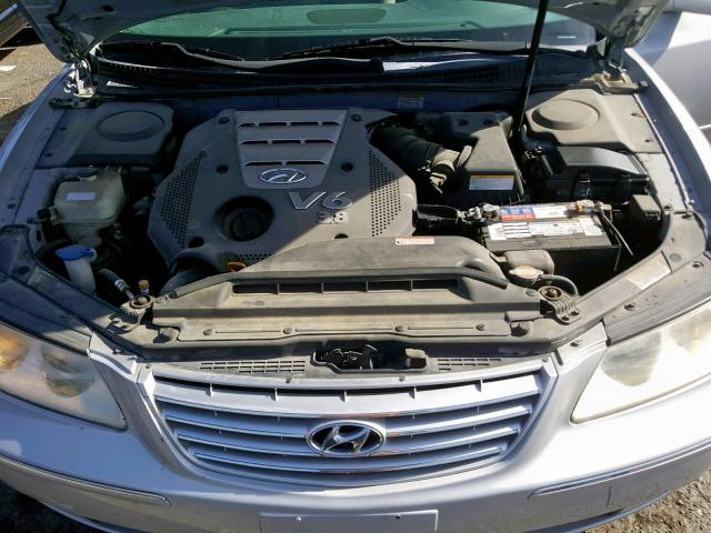 KMHFC46F37A154562 - 2007 HYUNDAI AZERA SE SILVER photo 7