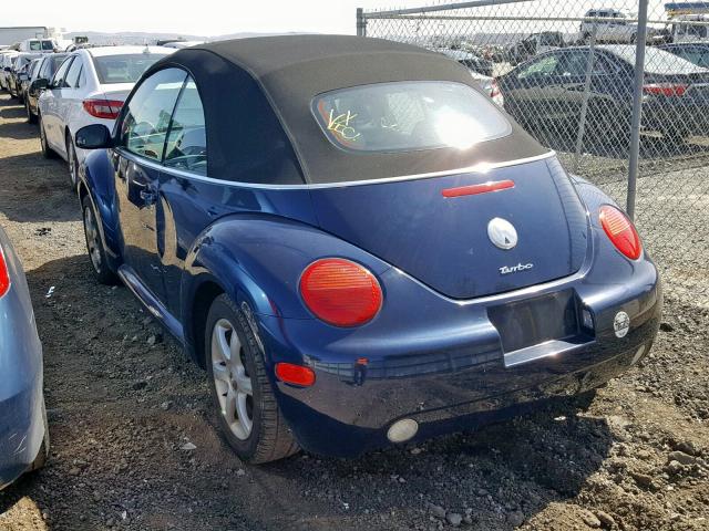 3VWCD31Y74M323209 - 2004 VOLKSWAGEN NEW BEETLE 蓝色 照片 3