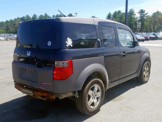 5J6YH28674L012743 - 2004 HONDA ELEMENT EX BLACK photo 4