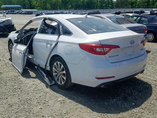 5NPE34AF0HH534069 - 2017 HYUNDAI SONATA SPO WHITE photo 3