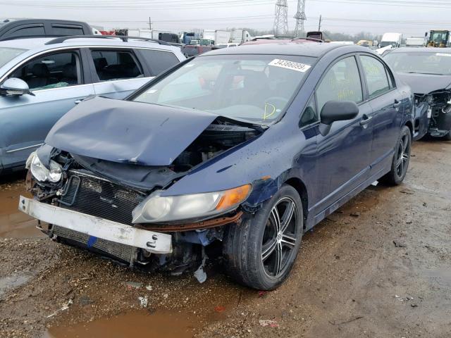 1HGFA16246L075881 - 2006 HONDA CIVIC DX BLUE photo 2