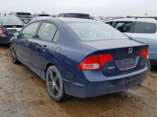 1HGFA16246L075881 - 2006 HONDA CIVIC DX BLUE photo 3