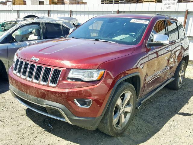 1C4RJEBG3GC392590 - 2016 JEEP GRAND CHER RED photo 2