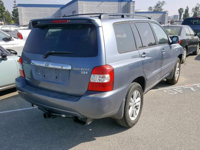 JTEGW21A570018838 - 2007 TOYOTA HIGHLANDER BLUE photo 4