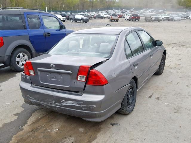 1HGES16305L009781 - 2005 HONDA CIVIC DX V GRAY photo 4