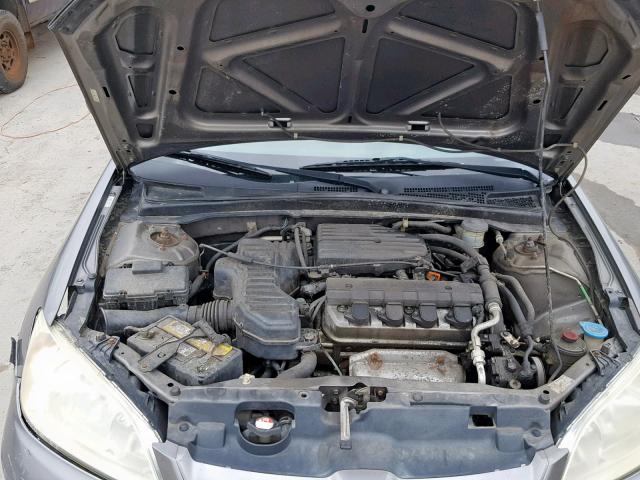 1HGES16305L009781 - 2005 HONDA CIVIC DX V GRAY photo 7