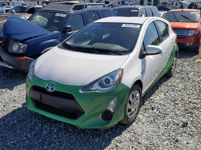 JTDKDTB36F1112892 - 2015 TOYOTA PRIUS C TWO TONE photo 2